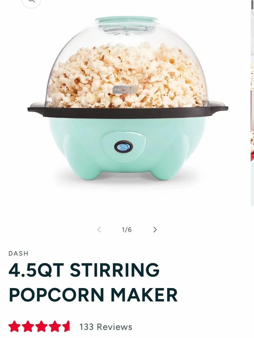 Dash pop corn maker